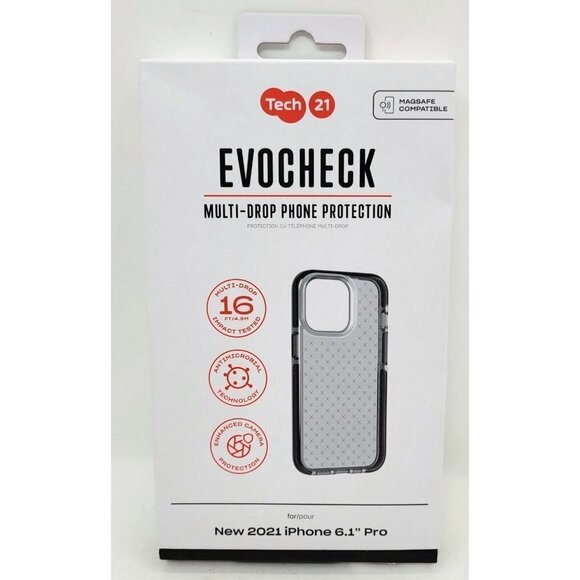 Tech21 Evo Check Case for iPhone 13 Pro - 16ft Drop Protect, MagSafe Compatible - Picture 1 of 1